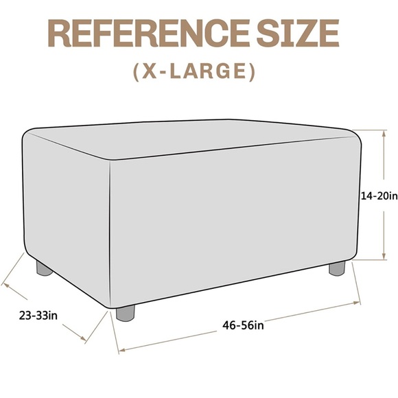 XL Slipcover for square Ottoman / Table / Coffee Table - Picture 4 of 7